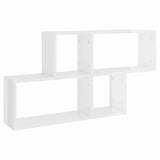 Vidaxl wandschap 100x18x53 cm bewerkt hout hoogglans wit