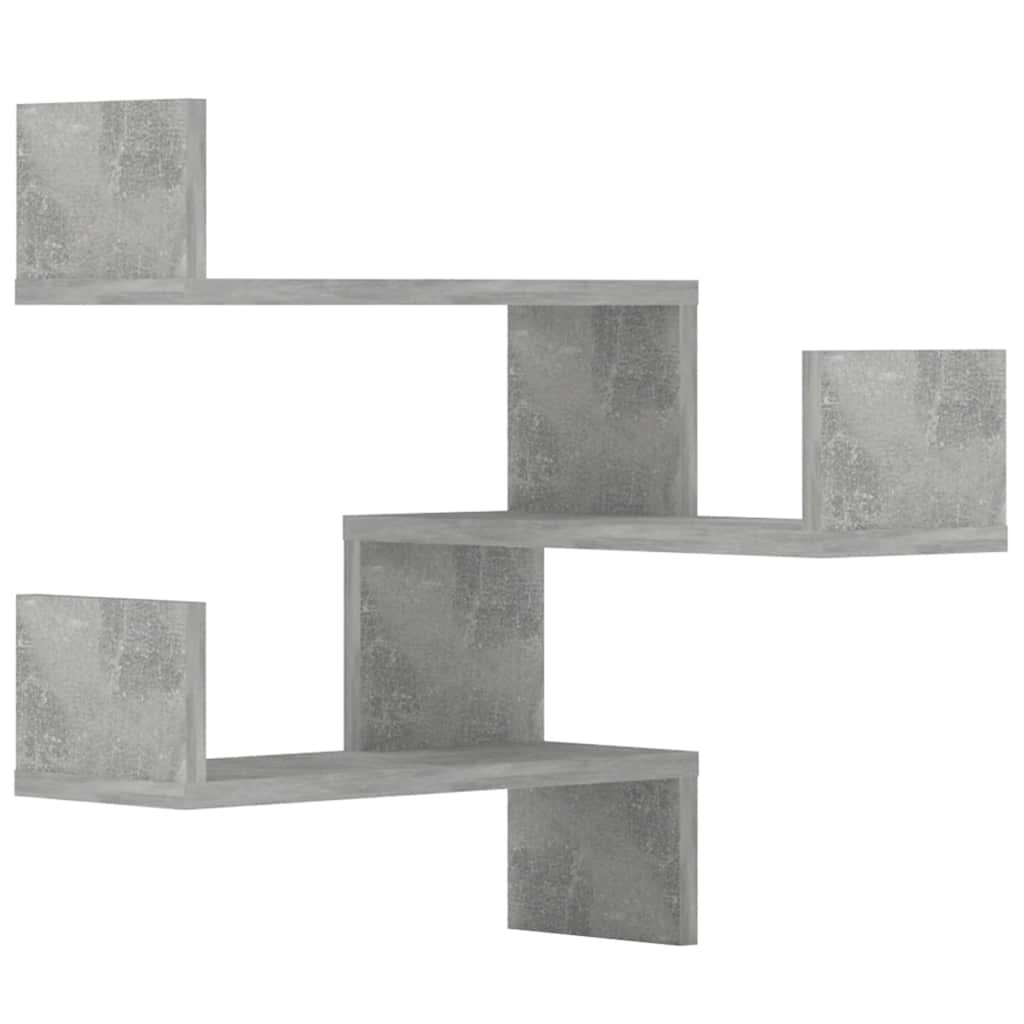 Vidaxl hoekwandschappen 2 st 40x40x50 cm bewerkt hout betongrijs