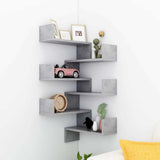 Vidaxl hoekwandschappen 2 st 40x40x50 cm bewerkt hout betongrijs