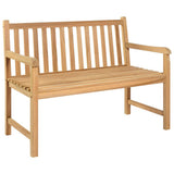 Vidaxl tuinbank 114 cm massief teakhout