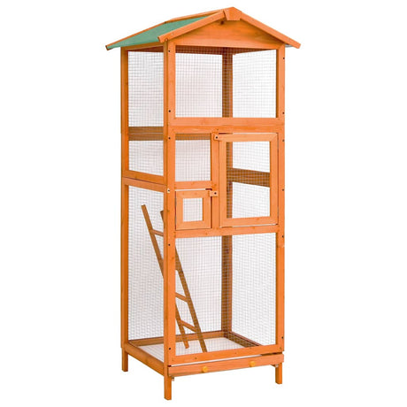 Vidaxl Bird Cage 68x62x166 cm Solid Pinewood