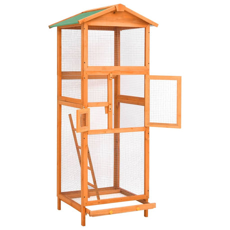 Vidaxl Bird Cage 68x62x166 cm Solid Pinewood