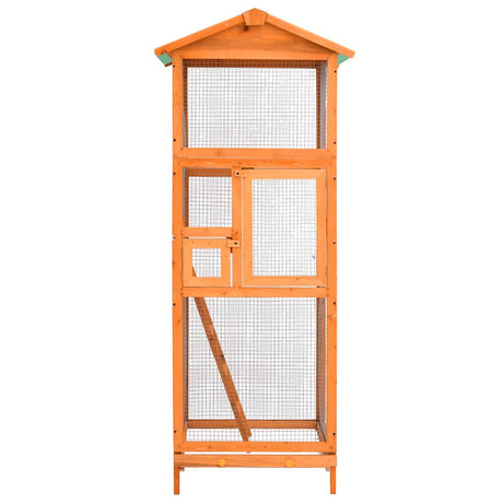 Vidaxl Bird Cage 68x62x166 cm Solid Pinewood