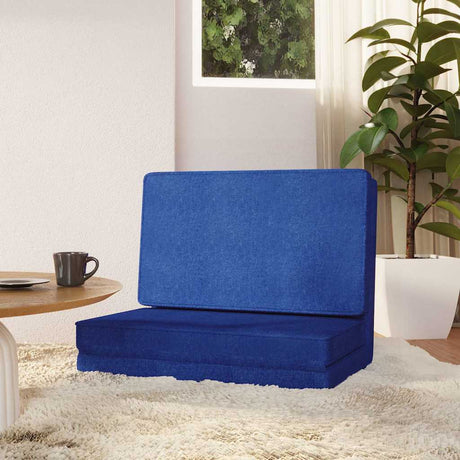 Vidaxl vloerstoel inklapbaar stof blauw