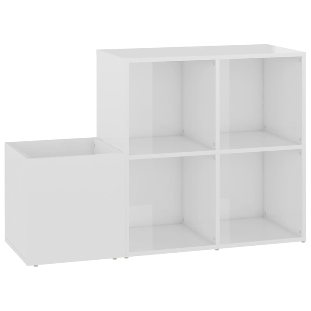 Vidaxl Storage Cabinet 105x35.5x70 cm Property Wood High Gloss White