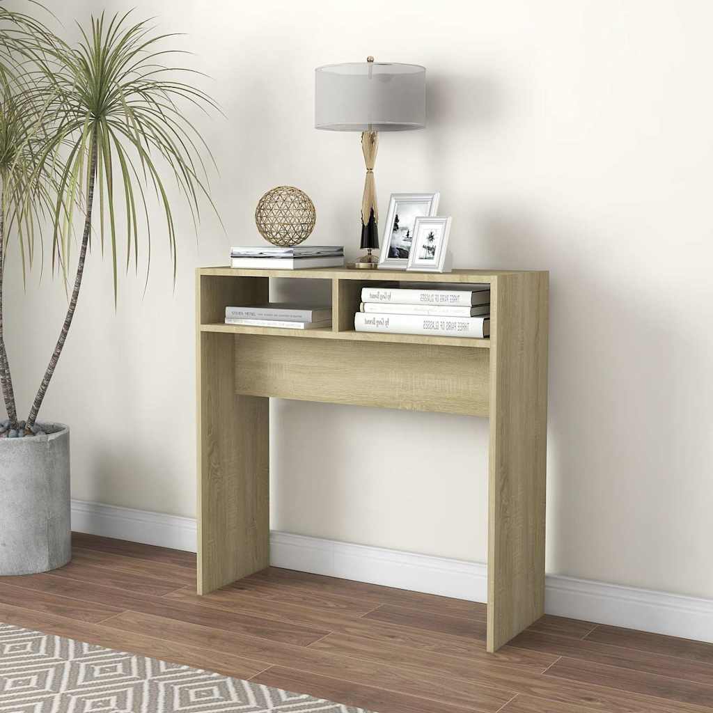 Vidaxl wandtafel 78x30x80 cm bewerkt out sonoma eikenkleurig