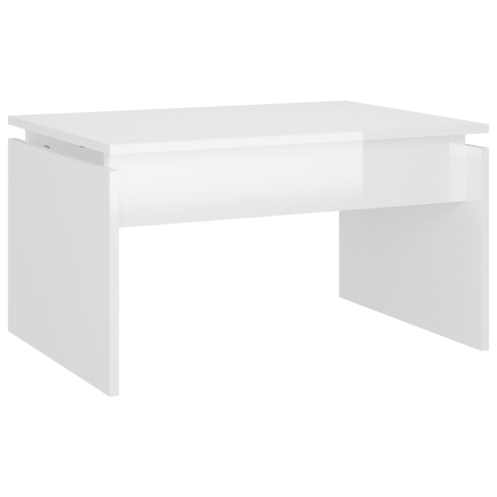 Vidaxl salontafel 68x50x38 cm bewerkt hout hoogglans wit
