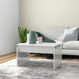 Vidaxl salontafel 68x50x38 cm bewerkt hout hoogglans wit