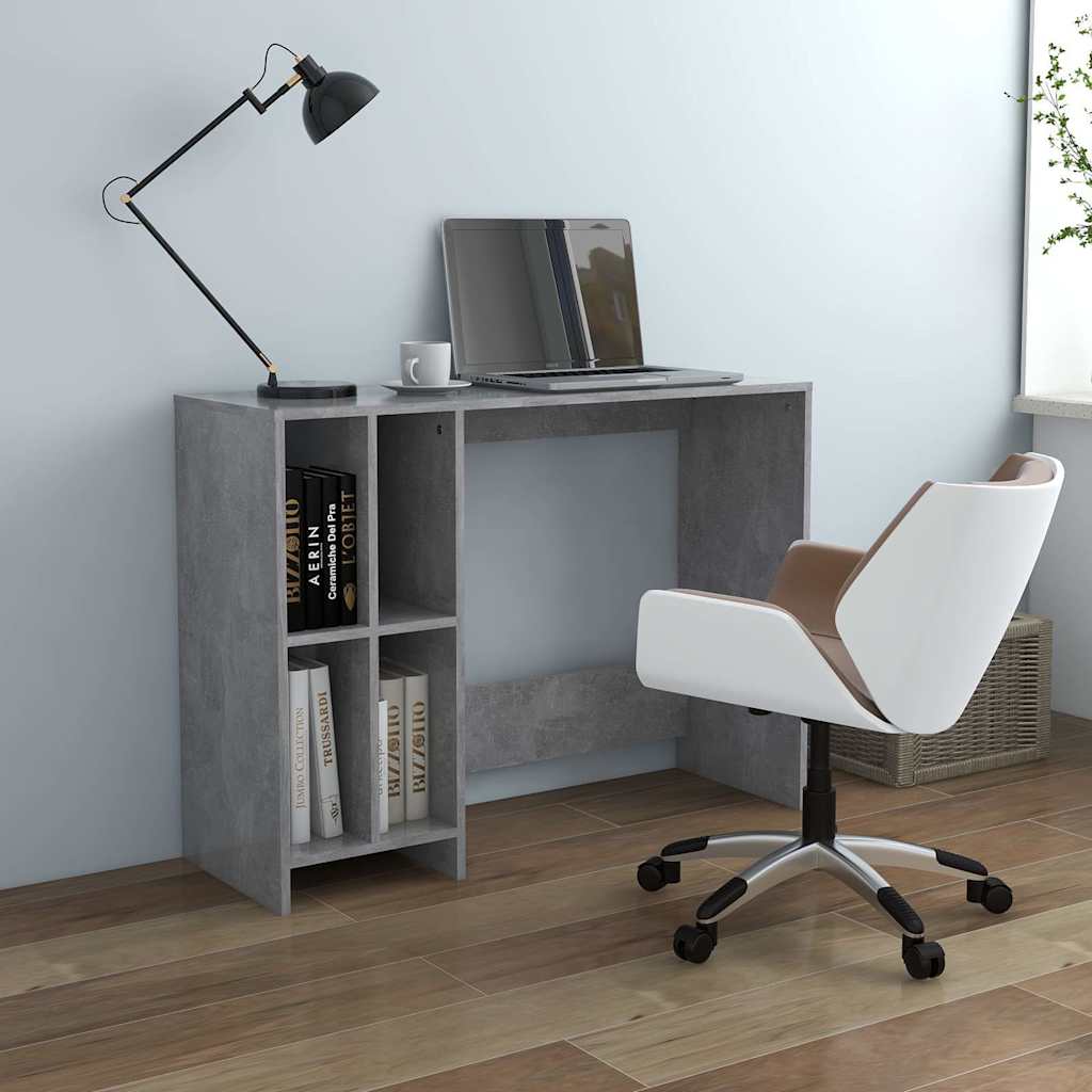 Vidaxl bureau 102,5x35x75 cm bewerkt hout betongrijs