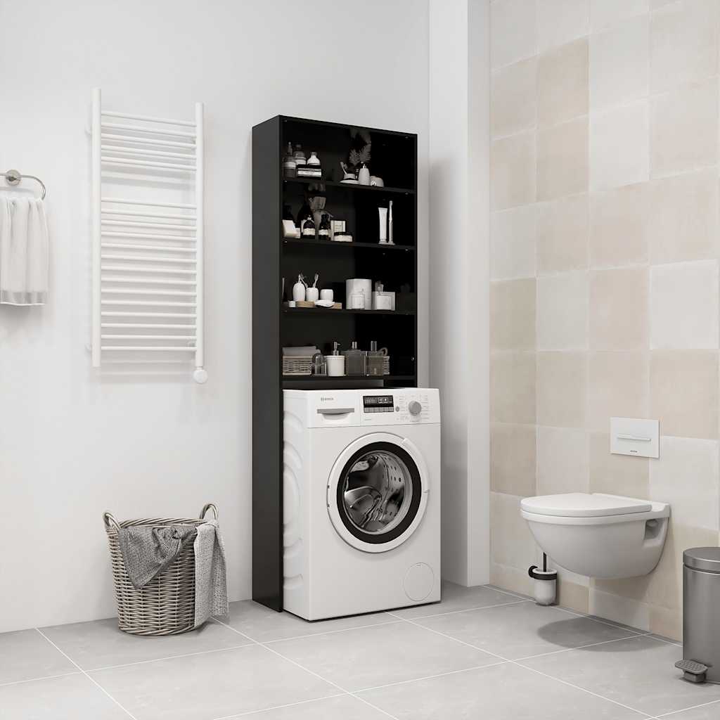 Vidaxl Washing Machine Cupboard 64x24x190 cm sort