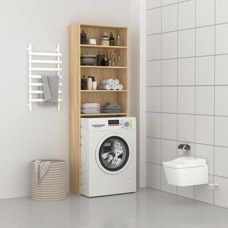 Vidaxx vaskemaskine skab 64x24x190 cm hvid og sonoma eg