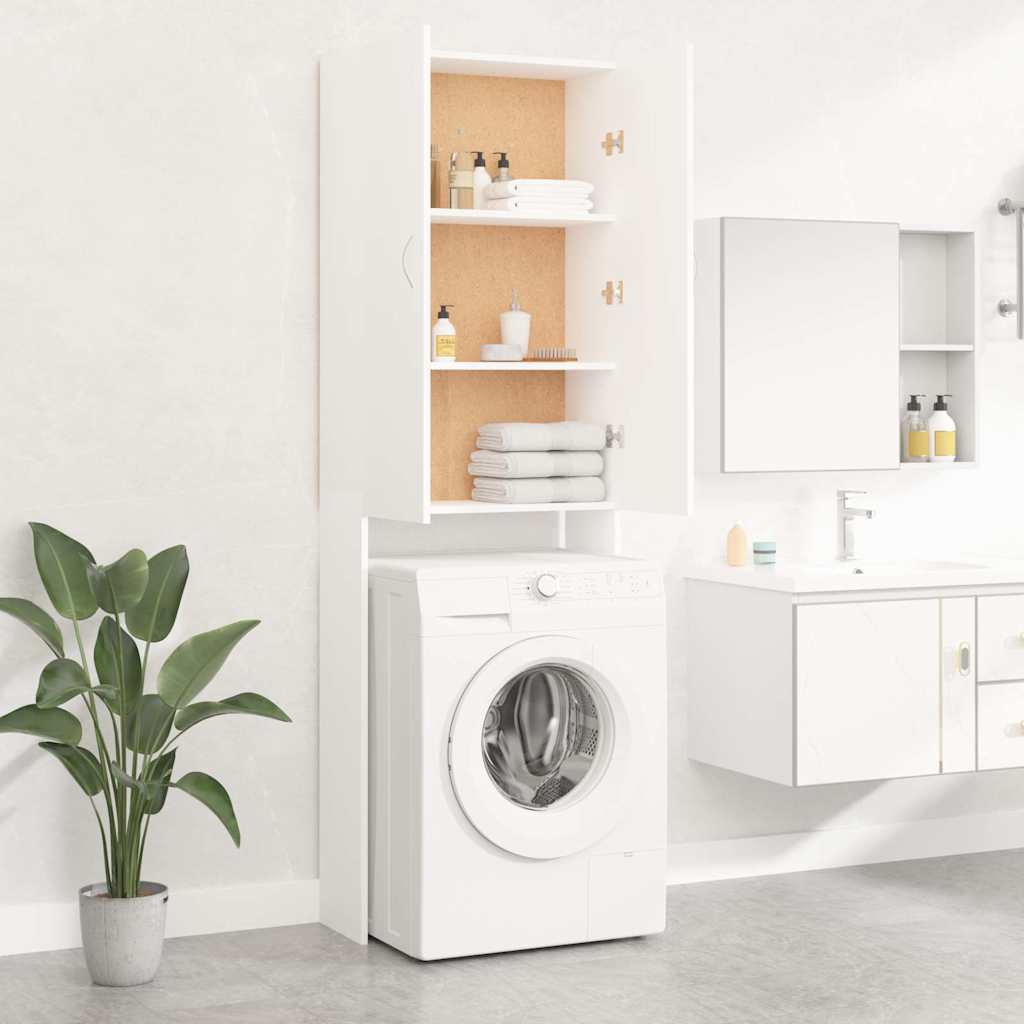 Vidaxl vaskemaskinsskab 64x25.5x190 cm hvid