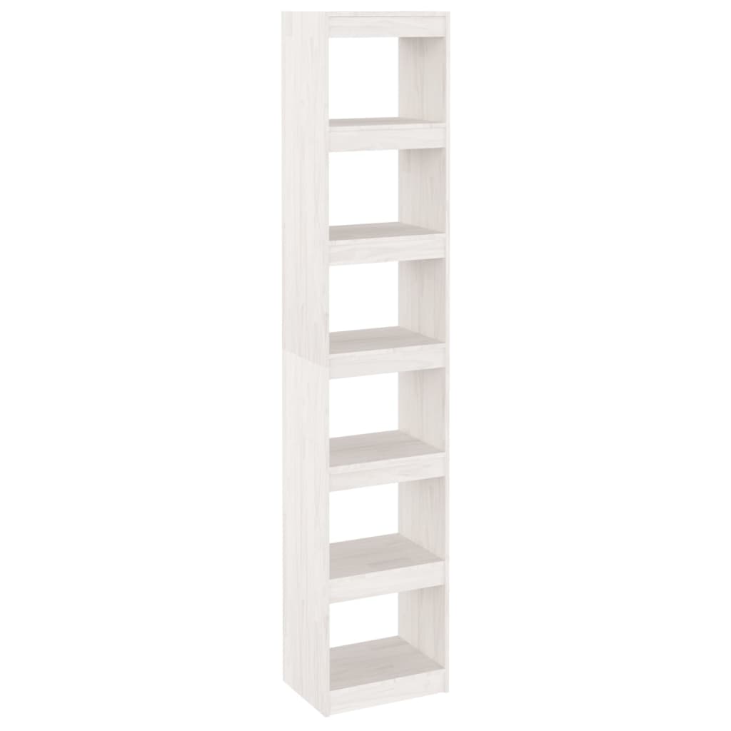 Vidaxl boekenkast kamerscherm 40x30x199 cm massief grenenhout wit