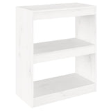Vidaxl boekenkast kamerscherm 60x30x71,5 cm massief grenenhout wit