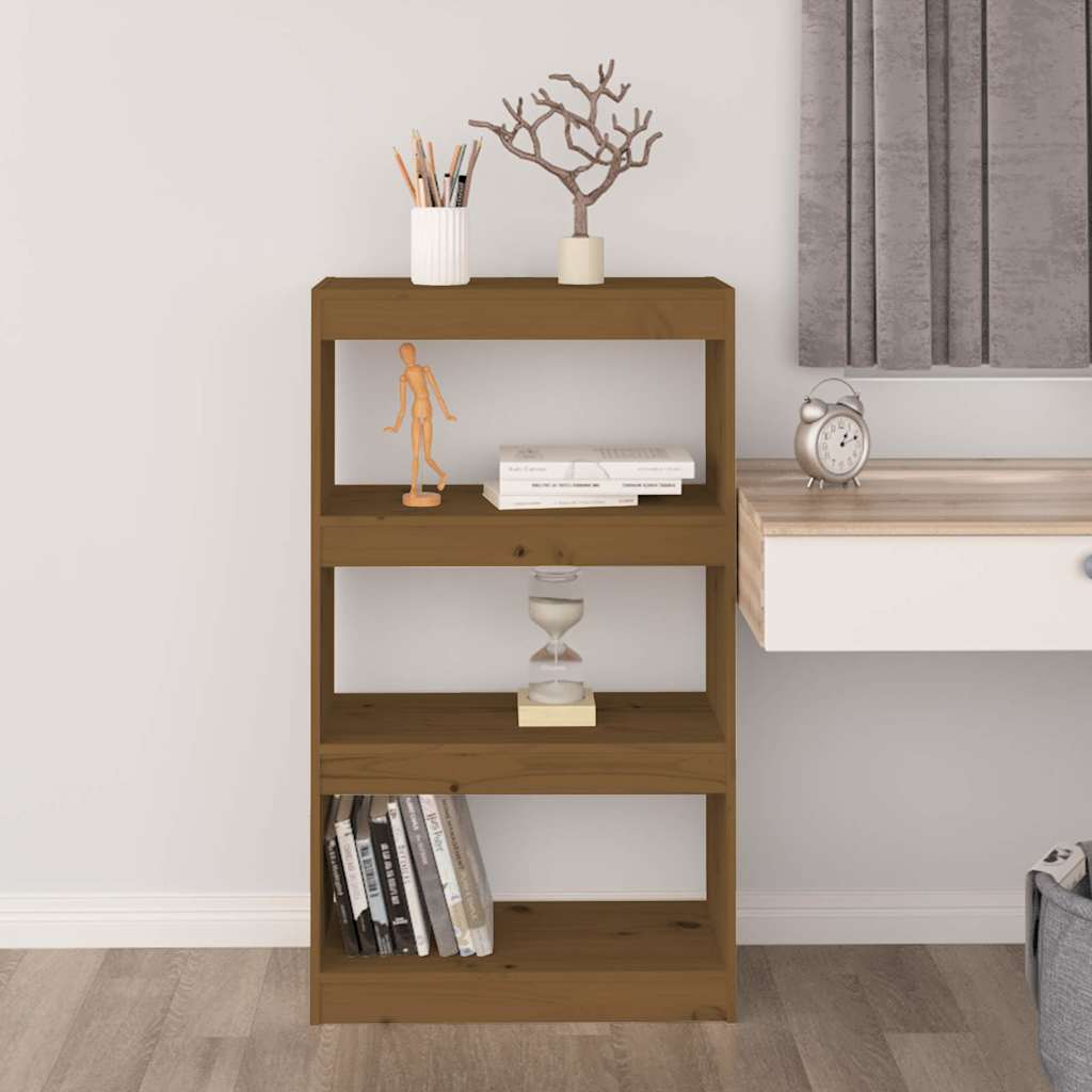 Vidaxl boekenkast kamerscherm 60x30x103,5 cm grenenhout honingbruin