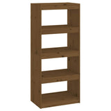 Vidaxl boekenkast kamerscherm 60x30x135,5 cm grenenhout honingbruin