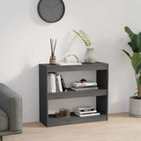 Vidaxl boekenkast kamerscherm 80x30x71,5 cm massief grenenhout grijs
