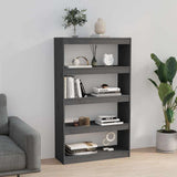 Vidaxl boekenkast kamerscherm 80x30x135,5 cm massief grenenhout grijs