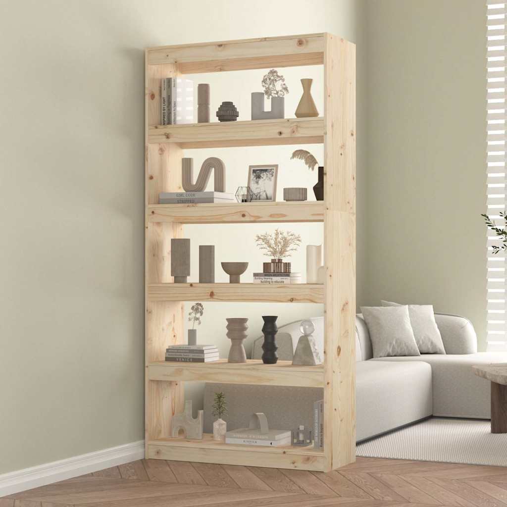 Vidaxl boekenkast kamerscherm 80x30x167,4 cm massief grenenhout