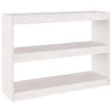 Vidaxl boekenkast kamerscherm 100x30x71,5 cm grenenhout wit