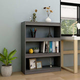 Vidaxl boekenkast kamerscherm 100x30x103 cm massief grenenhout grijs