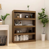 Vidaxl boekenkast kamerscherm 100x30x135,5 cm grenenhout honingbruin