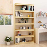 Vidaxl boekenkast kamerscherm 100x30x200 cm massief grenenhout