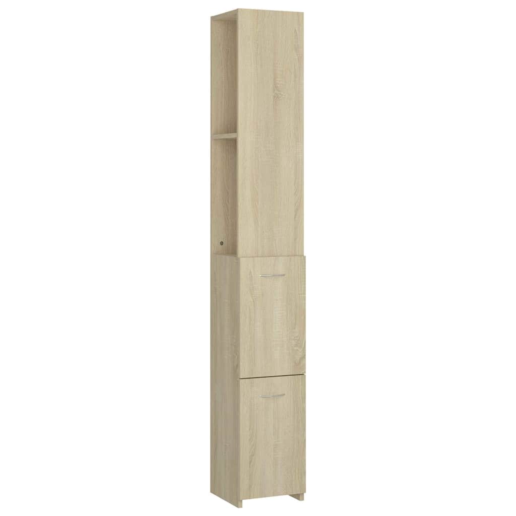 Vidaxl badkamerkast 25x26,5x170 cm bewerkt hout sonoma eikenkleurig