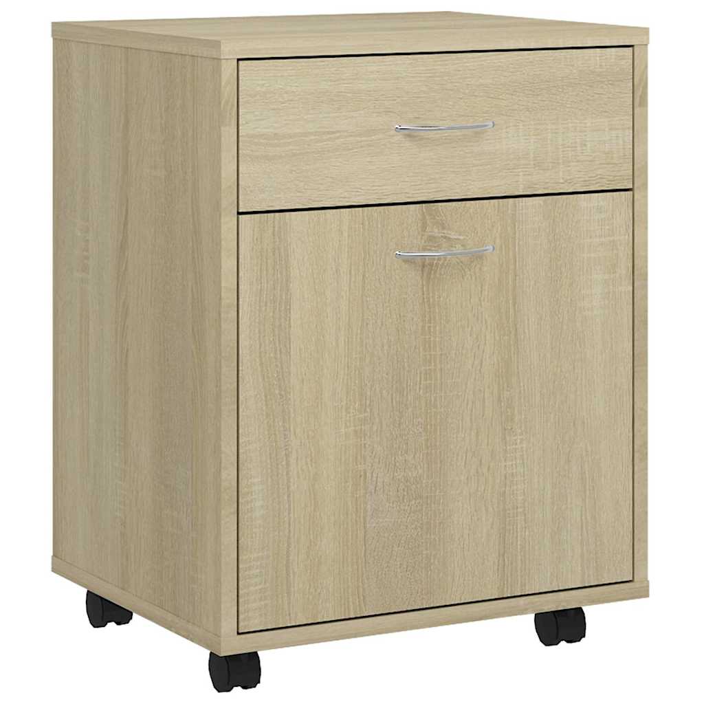 Vidaxl rolkast 45x38x54 cm bewerkt hout sonoma eikenkleurig