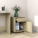 Vidaxl rolkast 45x38x54 cm bewerkt hout sonoma eikenkleurig