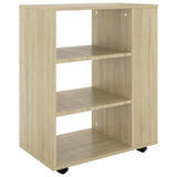 Vidaxl rolkast 60x35x75 cm bewerkt hout sonoma eikenkleurig