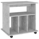 Vidaxl rolkast 60x45x60 cm bewerkt hout betongrijs