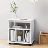 Vidaxl rolkast 60x45x60 cm bewerkt hout hoogglans wit