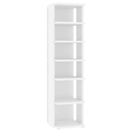 Vidaxl Shoe Cabinet 27.5x27x102 cm forarbejdet træhvide