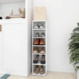 Vidaxl Shoe Cabinet 27.5x27x102 cm forarbejdet træhvide