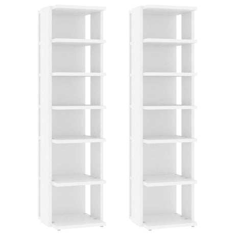 Vidaxl skoskabe 2 stk. 27,5x27x102 cm forarbejdet træhvide