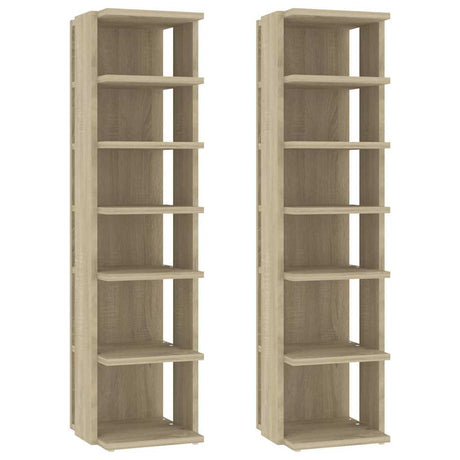Vidaxx skoskabe 2 stk 27,5x27x102 cm sonoma eg farvet