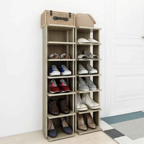 Vidaxx skoskabe 2 stk 27,5x27x102 cm sonoma eg farvet
