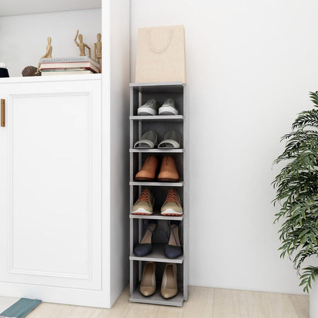 Vidaxl Shoe Cabinet 27.5x27x102 cm behandlet træbetonpris