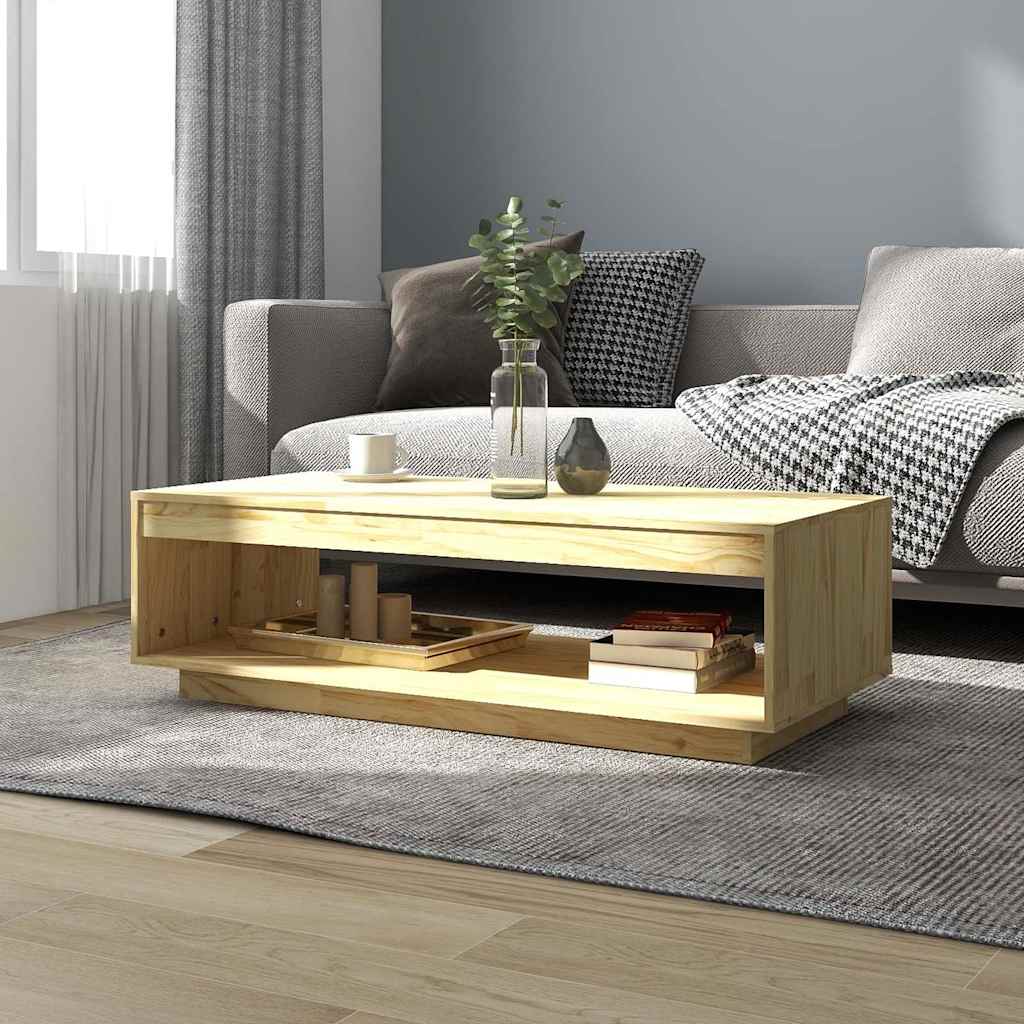 Vidaxl salontafel 110x50x33,5 cm massief grenenhout