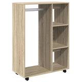 Vidaxl kledingkast 80x40x110 cm bewerkt hout sonoma eikenkleurig