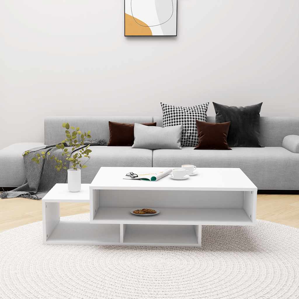 Vidaxl salontafel 105x55x32 cm bewerkt hout wit