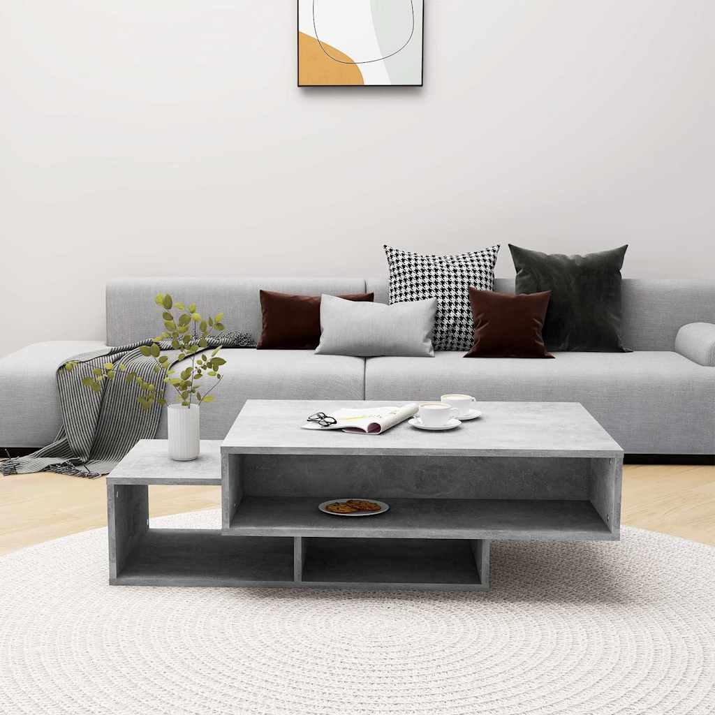 Vidaxl salontafel 105x55x32 cm bewerkt hout betongrijs