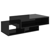 Vidaxl salontafel 105x55x32 cm bewerkt hout hoogglans zwart