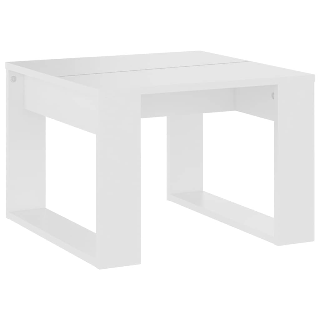 Vidaxl bijzettafel 50x50x35 cm bewerkt hout wit