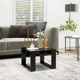 Vidaxl bijzettafel 50x50x35 cm bewerkt hout zwart