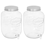 Vidaxl Drink Dispensers 2 St 8050 ml glas
