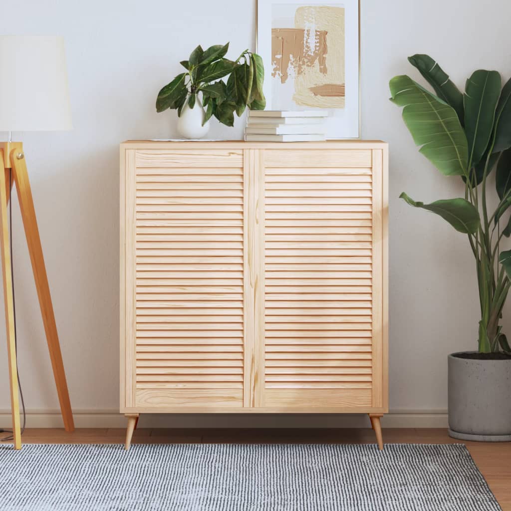 Vidaxl kabinetdøre med lameller 2 stk 99,3x49,4 cm fast fyrretræ