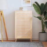 Vidaxl skabsdør med lameller 99.3x59.4 cm solid fyrretræ