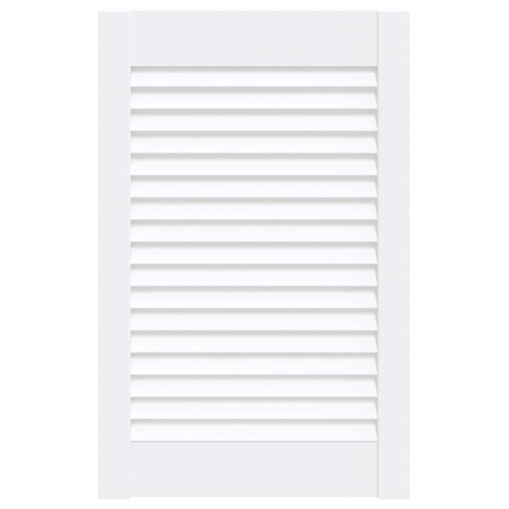 Vidaxl skabsdør med lameller 61,5x39,4 cm fast fyrretræ hvid hvid
